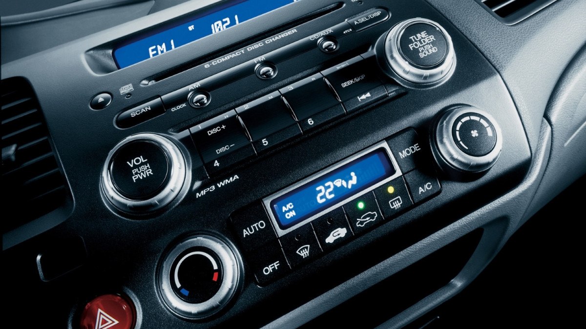 Painel de ar condicionado digital Honda civic edição especial 2011 com sistema de áudio