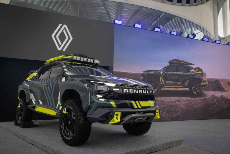 Picape conceito Renault Niagara de frente estacio