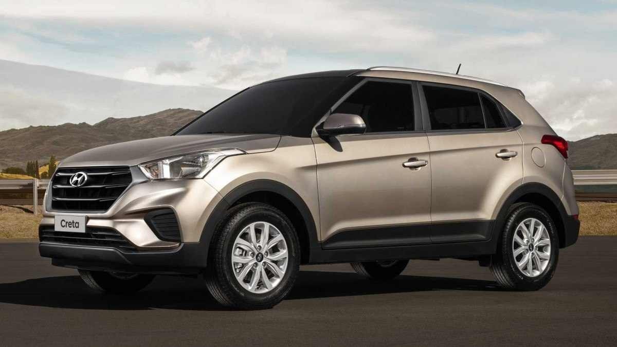 Hyundai Creta visto da diagonal frontal. 