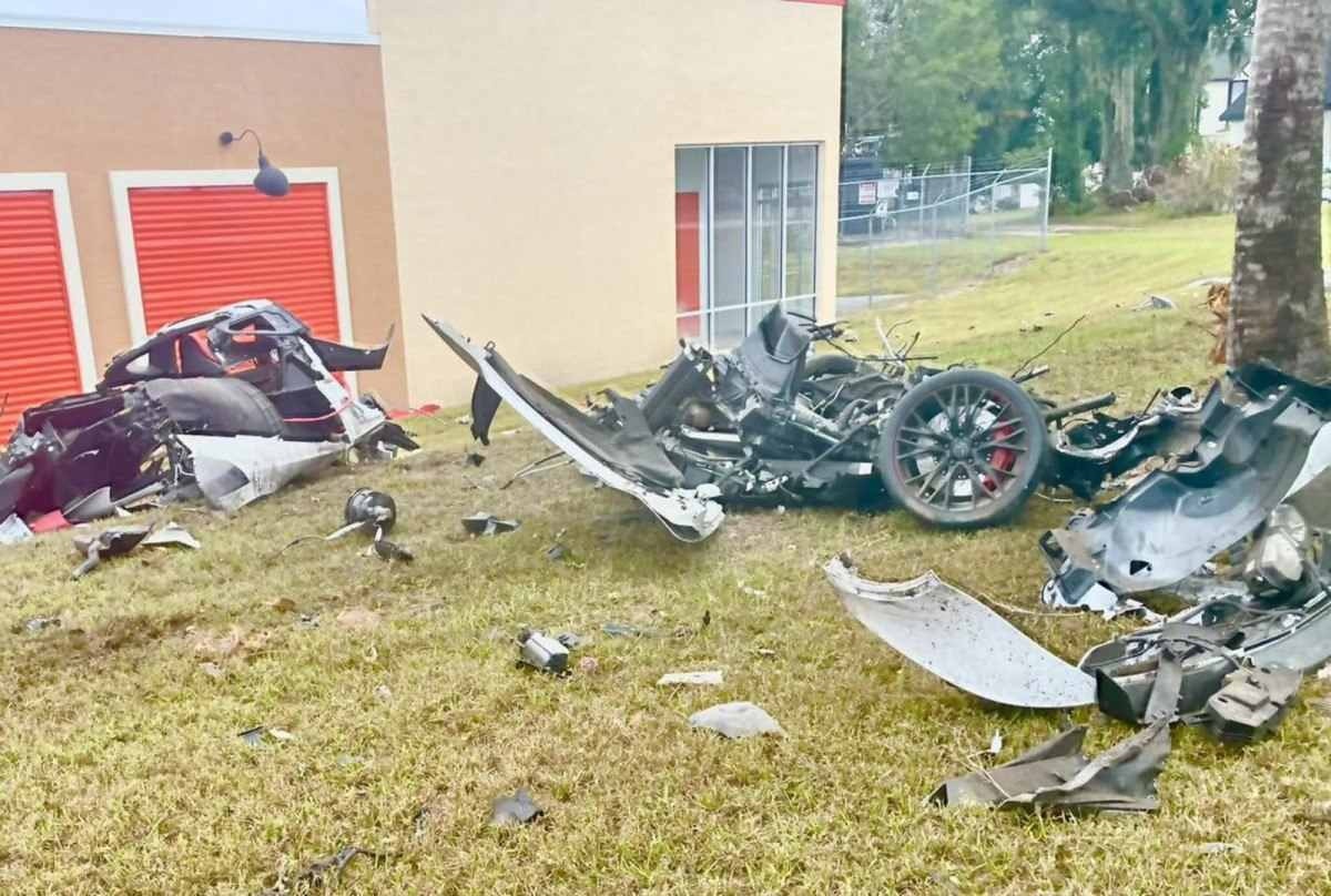 Destroços do carro