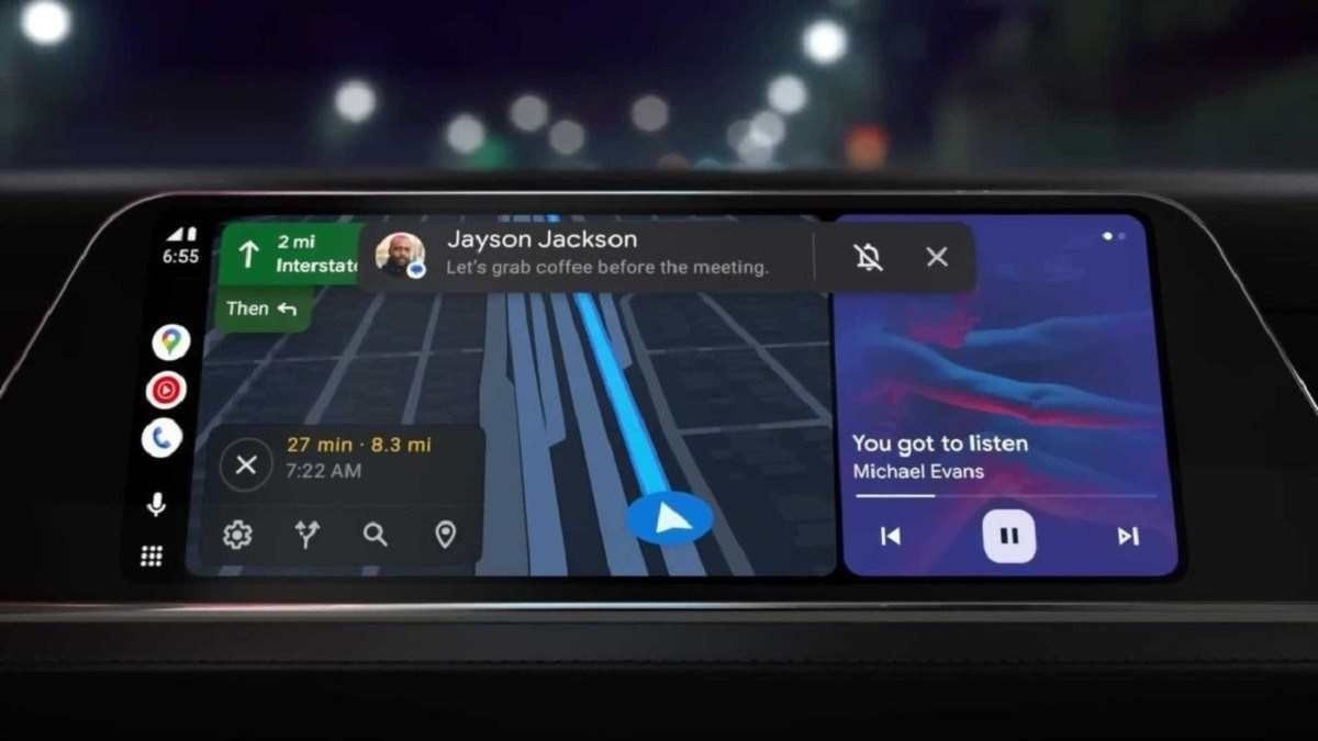 GPS na central multim&iacute;dia de um ve&iacute;culo 