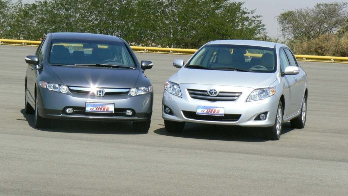 Durante anos, Corolla e Civic competiram ferozmente pelos compradores de sedãs de médio porte