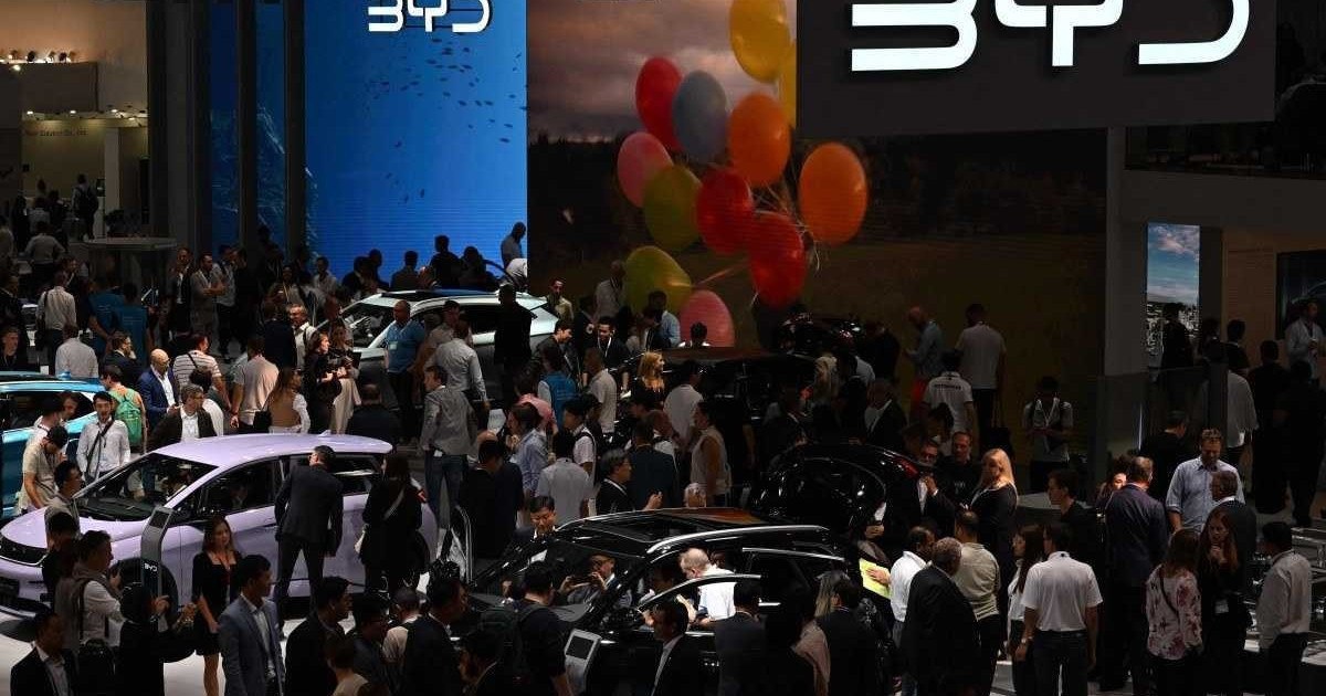 No Salão do Automóvel de Munique, em setembro de 2023, as marcas chinesas marcaram forte presença