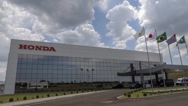 Fábrica da Honda em Itirapina, no interior de São Paulo, receberá investimentos para o desenvolvimento de novas tecnologias  -  (crédito: Honda/Divulgação)
