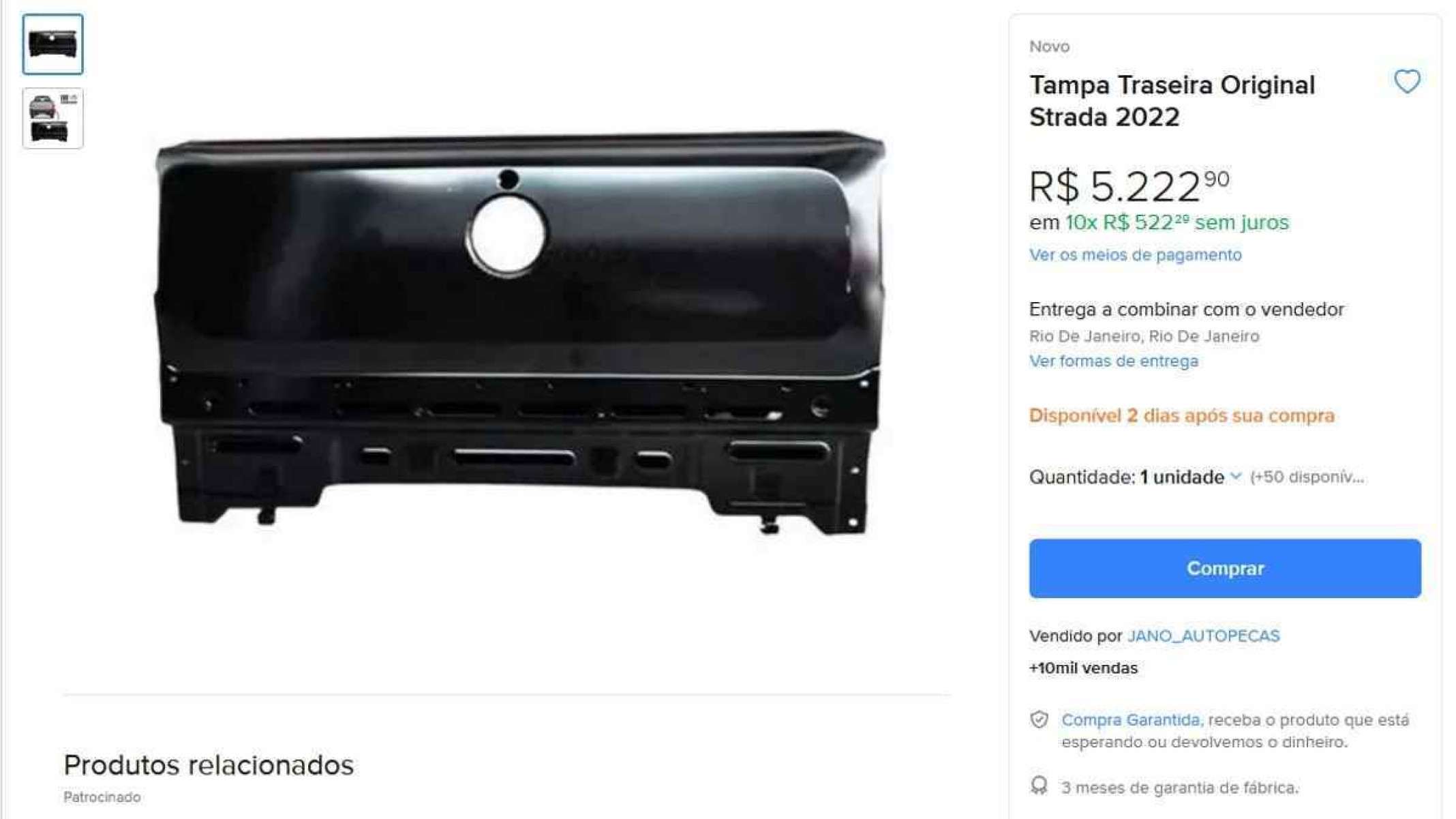 Tampa da caçamba da Fiat Strada tem sido alvo frequente de furto.