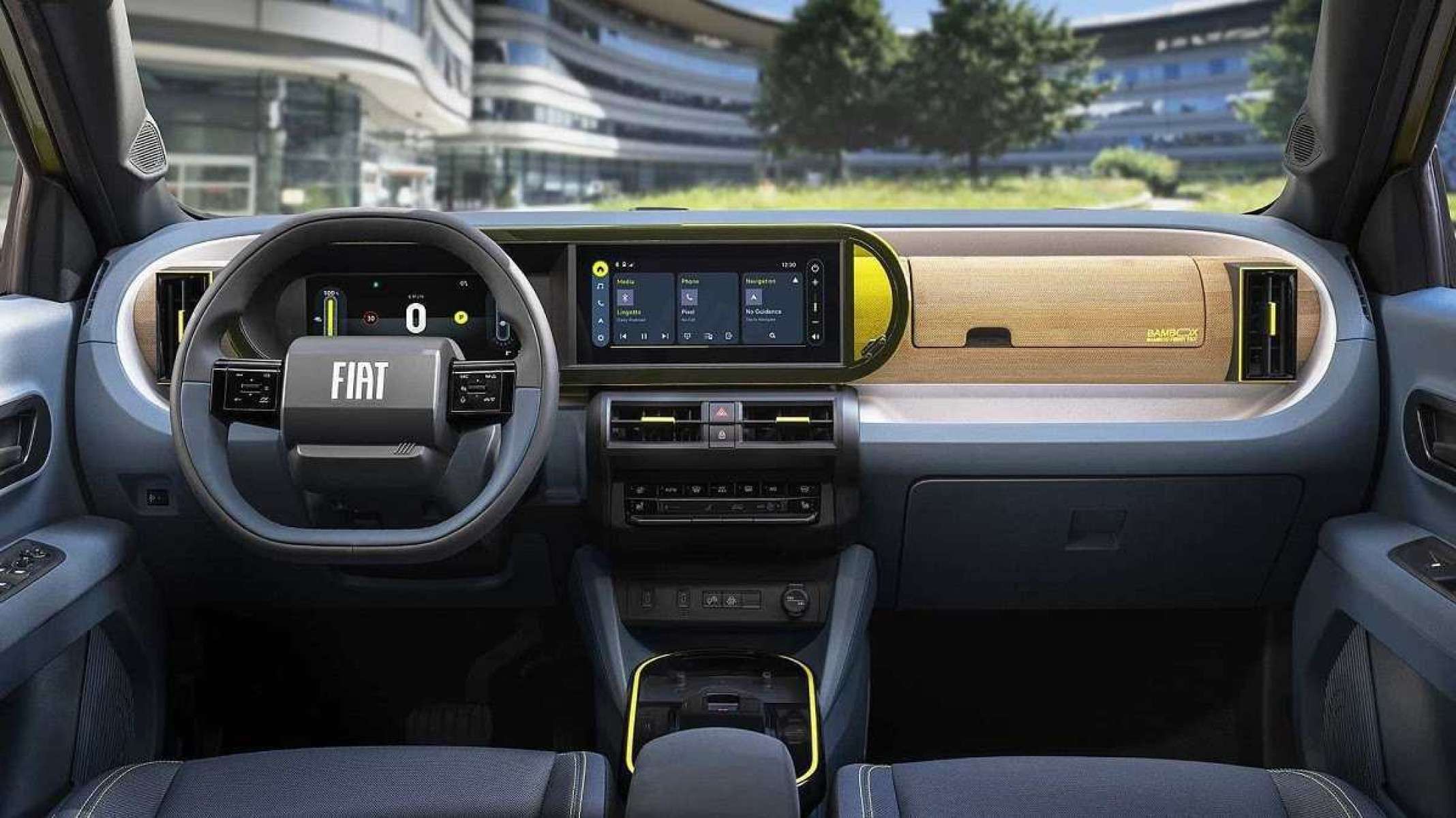 Interior do Fiat Grande Panda é linear e intuitiva, além de trazer referências do passado da marca