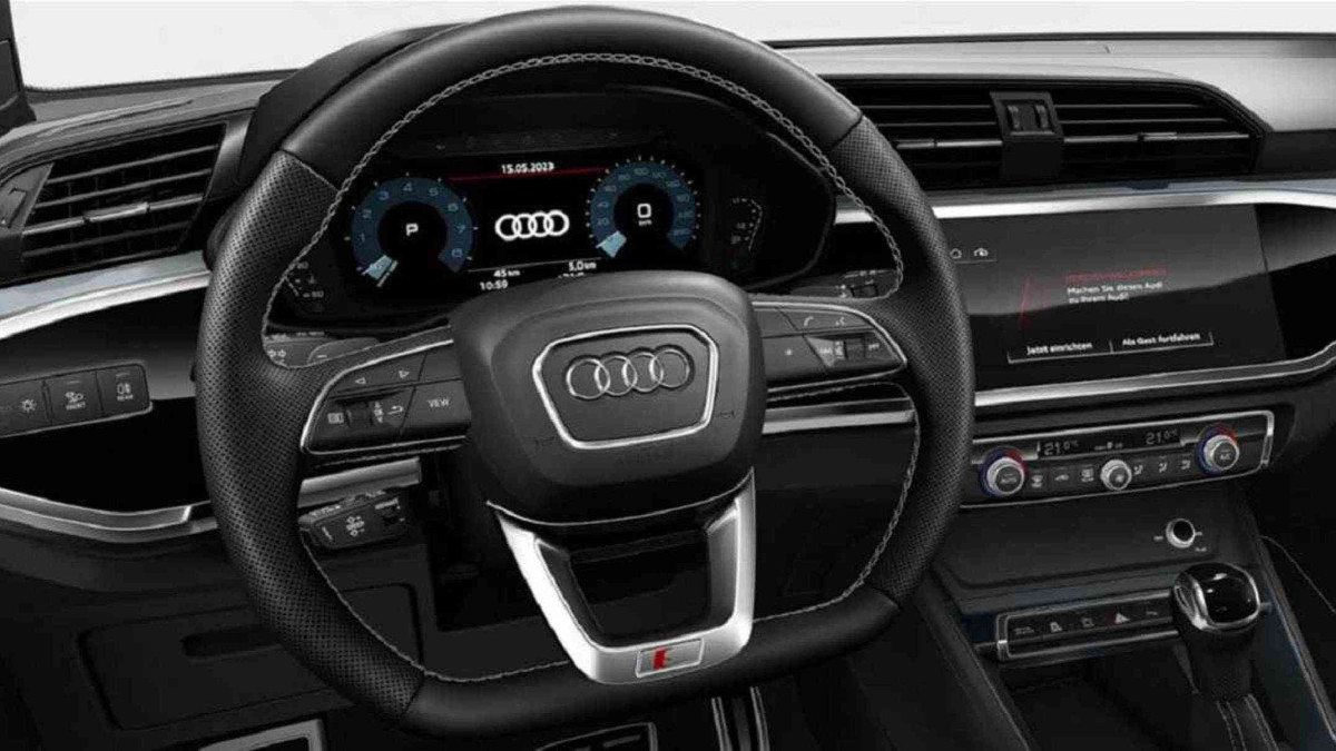 O interior da nova versão do Audi Q3 oferece duas opções de cores para o revestimento dos bancos em couro sintético