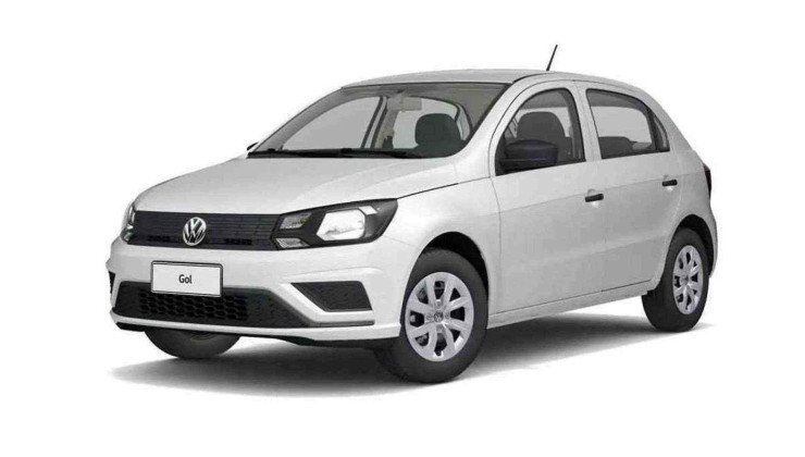 O Gol Branco Volkswagen parou em um fundo branco; Mesmo depois de ser descontinuado, o GOL ainda é o mais pesquisado no olx