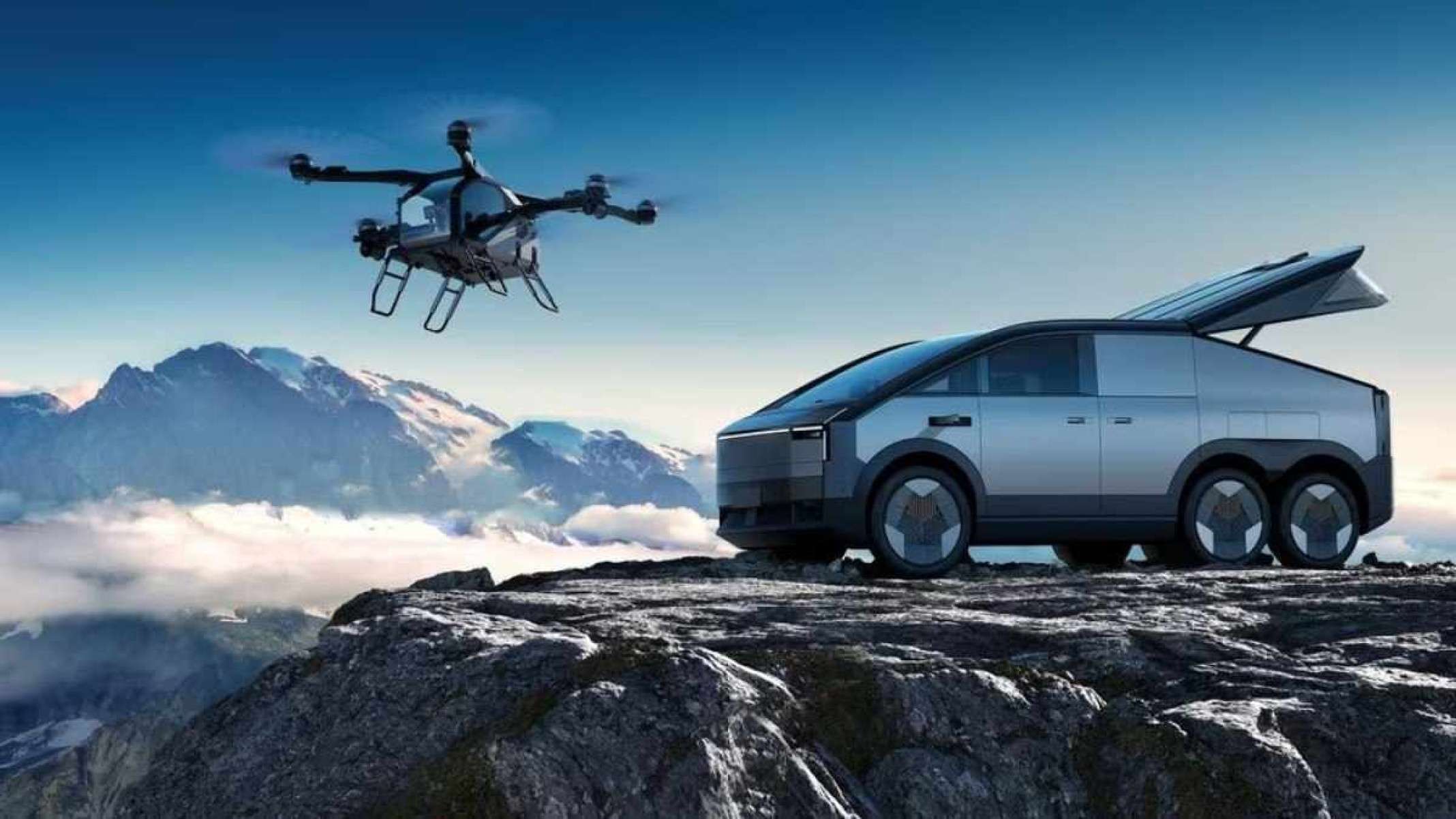 A empresa chinesa Xpeng Aeroht revela rival do Tesla Cybertruck que pode até 