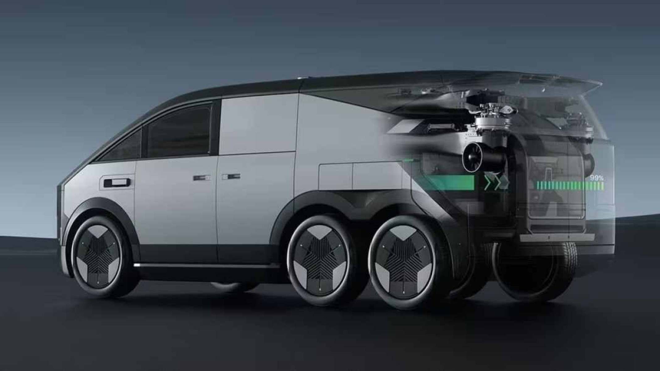 A empresa chinesa Xpeng Aeroht revela rival do Tesla Cybertruck que pode até 