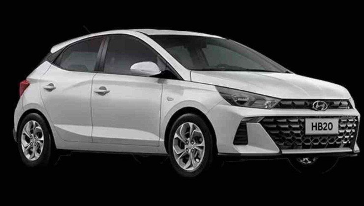 Hyundai HB20 Sense tem retrovisores totalmente brancos e calotas