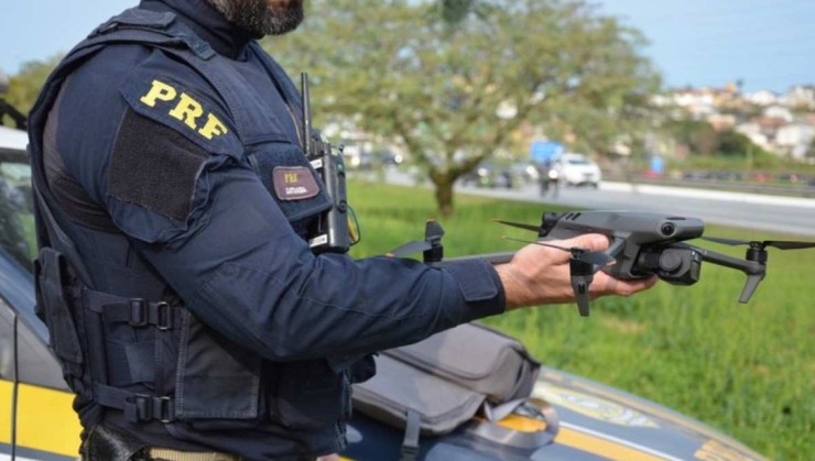 Drone da PRF em a&ccedil;&atilde;o