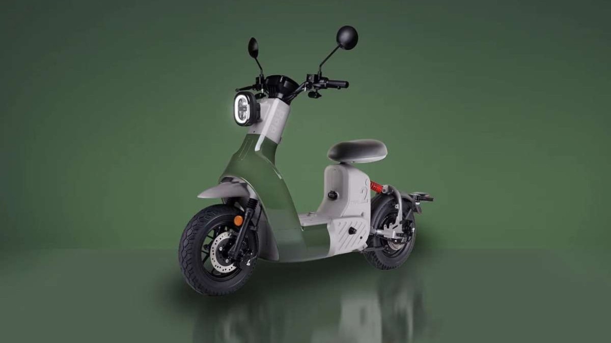 Scooter elétrica Bee Type-2 tem duas opções de cores: verde e bege
