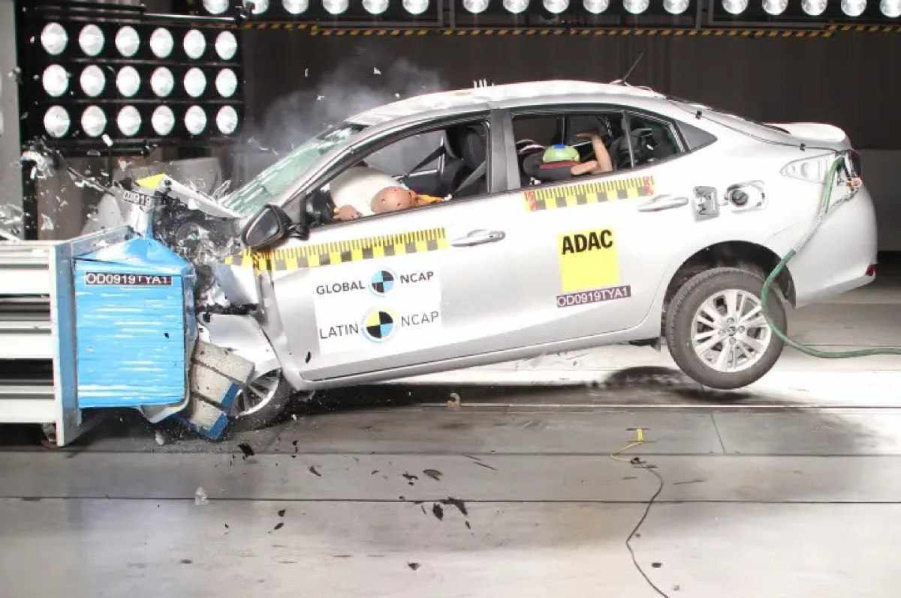 Toyota Yaris no teste de colisão do Latin NCAP