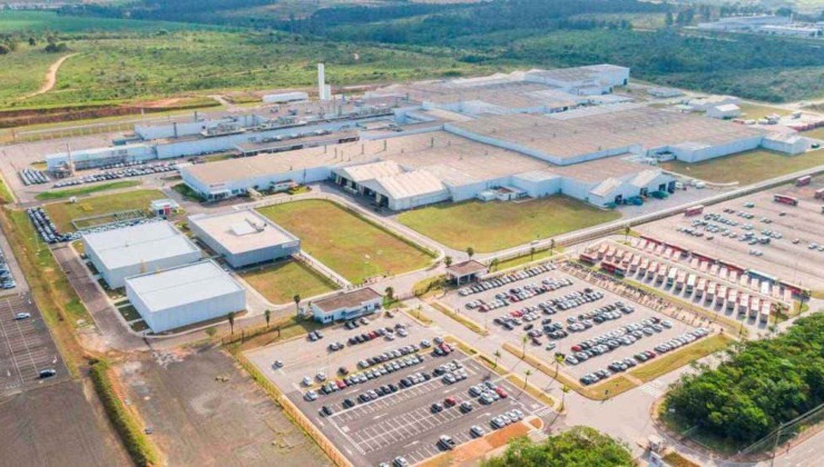 Vista aérea da fabrica da Toyota em Sorocaba/SP