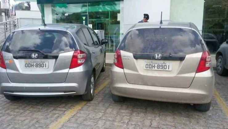 Carros com placas clonadas