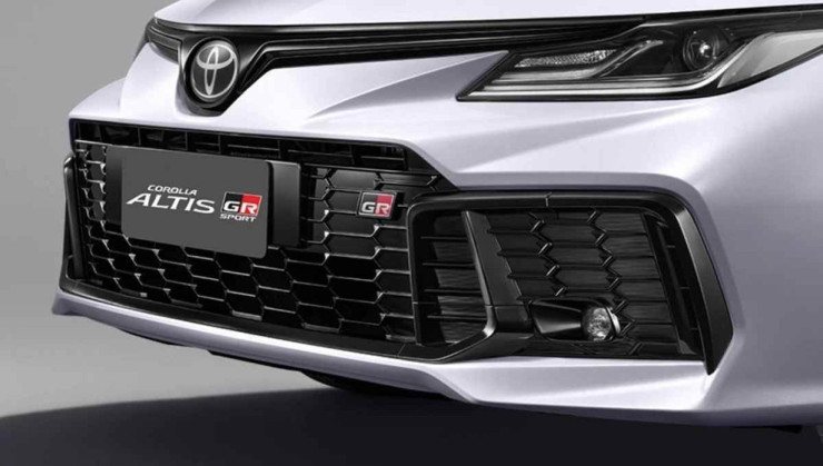 Detalhe do novo para-choque do Corolla GR-Sport 2025