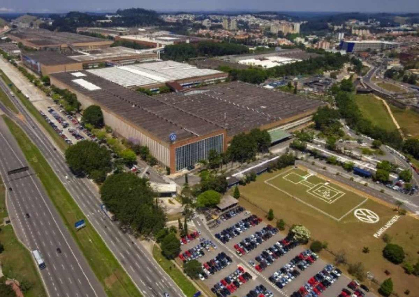 Fábrica da Volkswagen localizada em São Bernardo, Grande São Paulo