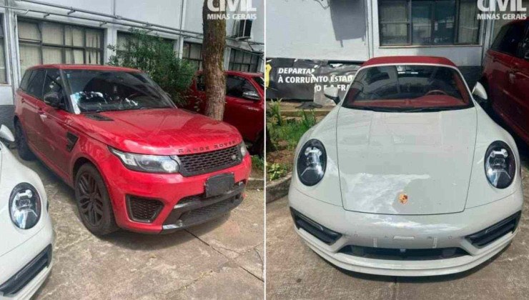 Range Rover e Carrera 4s apreendidos