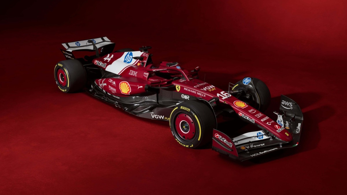 Ferrari SF-25 apresenta vermelho em tom um pouco mais escuro do que o tradicional