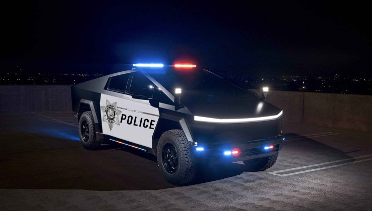 Pol&iacute;cia Cybertruck como viatura nos EUA -  (crédito: Reprodu&ccedil;&atilde;o/X)