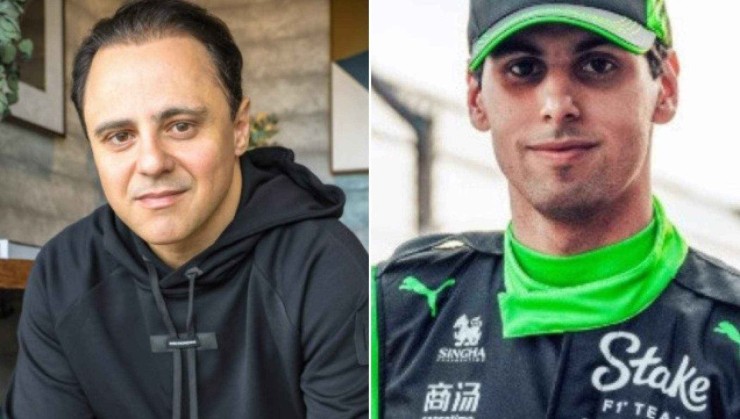 Felipe Massa (ao lado esquerdo) deu um recado para Gabriel Bortoleto (ao lado direito) -  (crédito: Reprodução/Instagram)