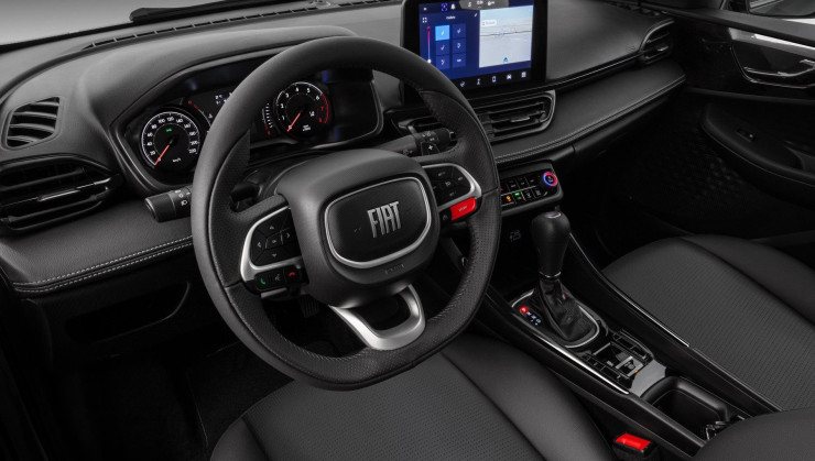 Interior do Fiat Fastback Hybrid Lollapalooza