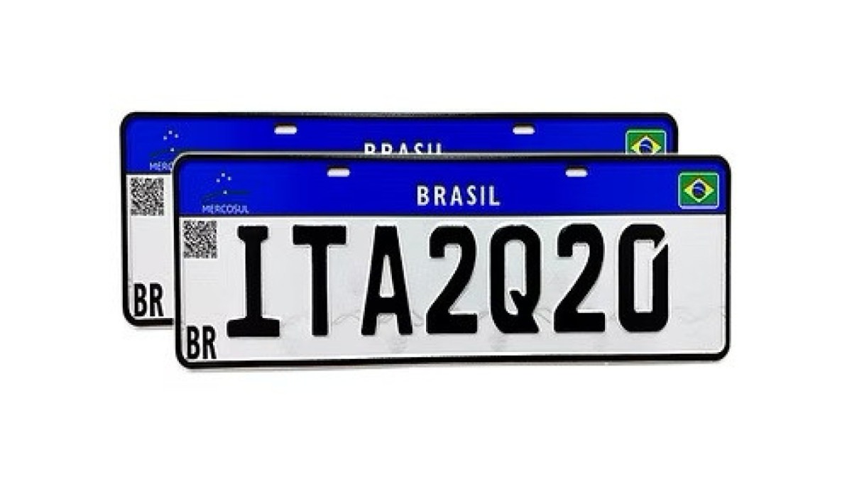Placa Mercosul Mini