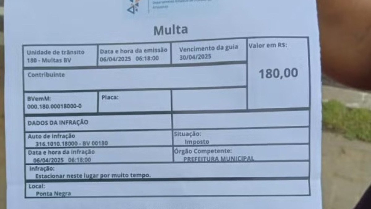 Empresa deixou panfleto de falsa multa de trânsito