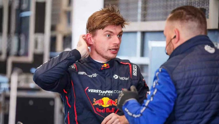 Max Verstappen após o teste com a Ferrari 296 GT3