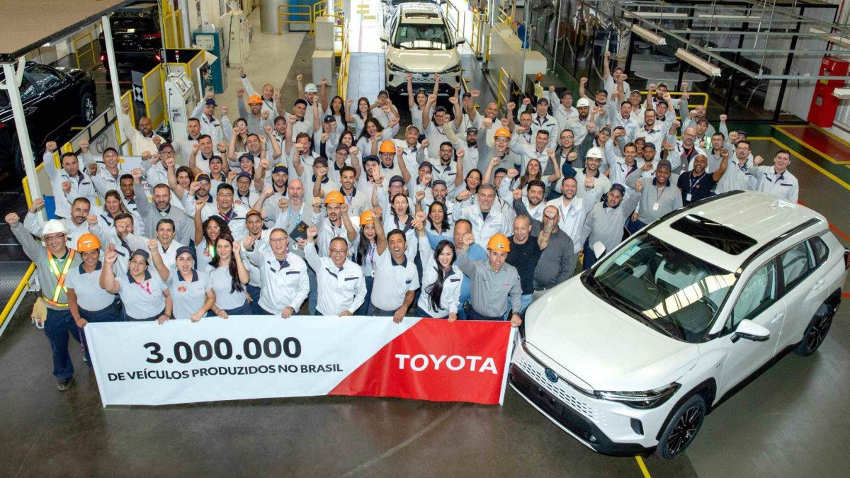 Toyota alcança marca de 3 milhões de veículos produzidos no Brasil