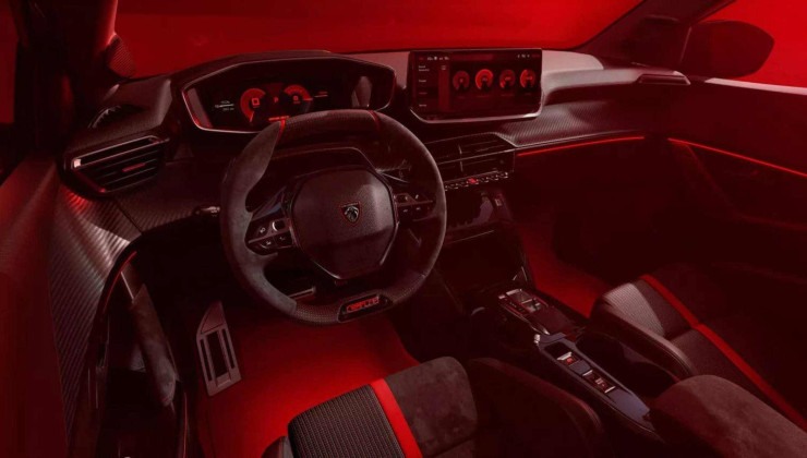 Interior é próximo ao do 208 vendido no Brasil, mas traz detalhes em Alcantara