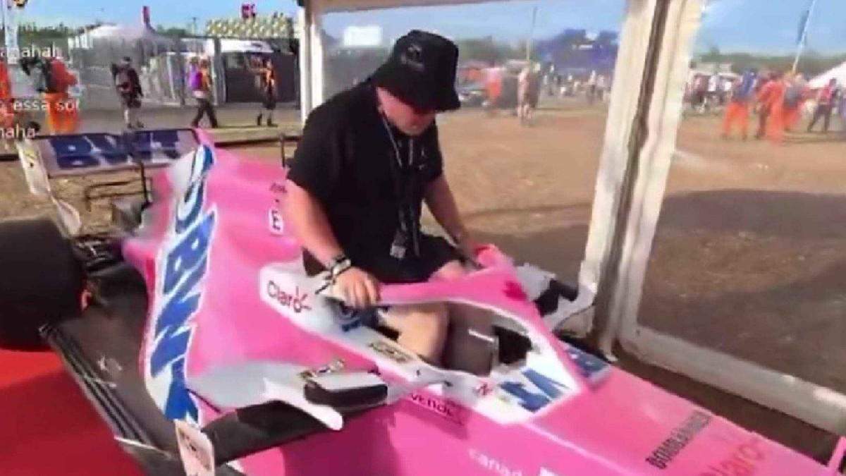 Influenciador britânico danificou carro da Fórmula 1 no GP de Silverstone