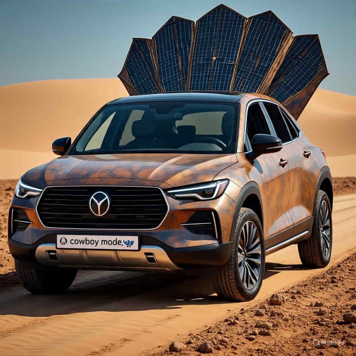 Criado pela Meta, o Caatinga Runner é um carro com carroceria feita em metal oxidado artístico com couro de cacto sintético no interior.
