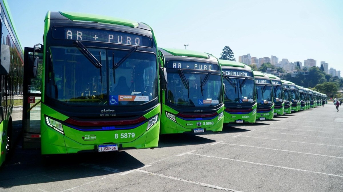 A cidade de São Paulo recebeu mais 120 ônibus elétricos