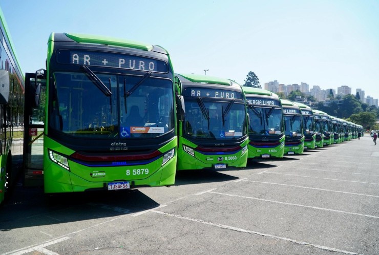 A cidade de São Paulo recebeu mais 120 ônibus elétricos