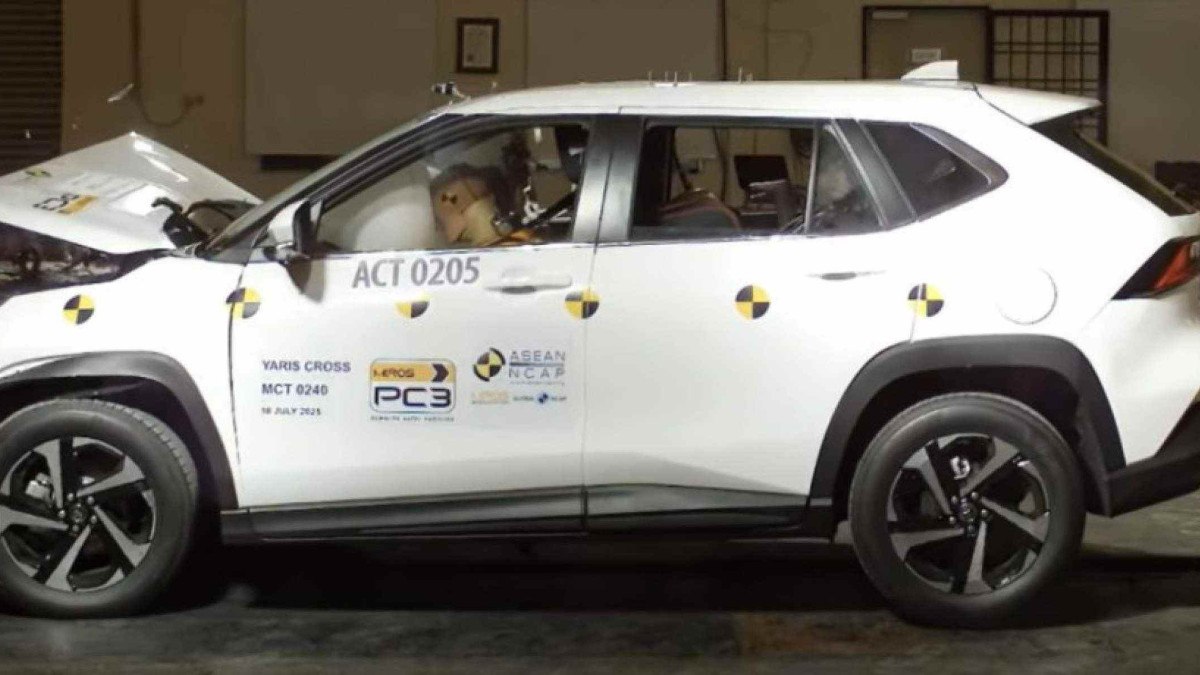 Yaris Cross tira nota máxima em teste de segurança realizado na Ásia
