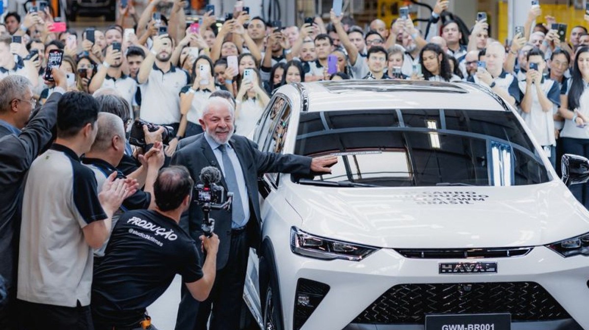 Presidente Luiz inácio Lula da SIlva participa de inauguração da fábrica da GWM
