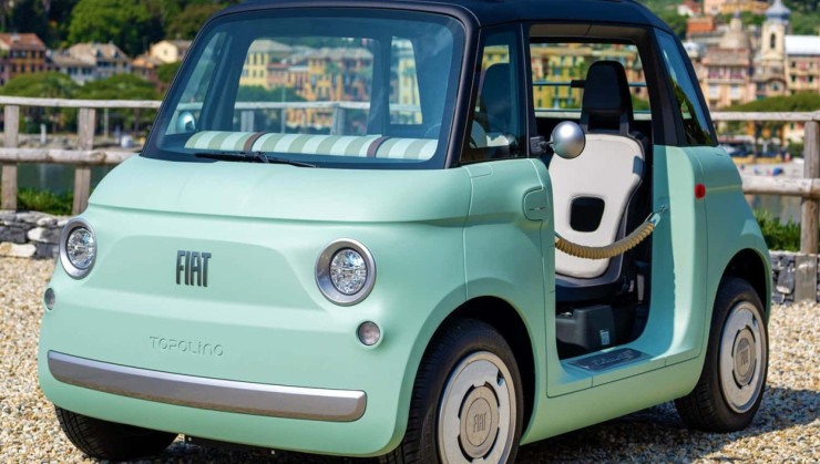 As 24 unidades do Fiat Topolino chegaram na cor Verde Vita -  (crédito: Fiat/Divulgação)