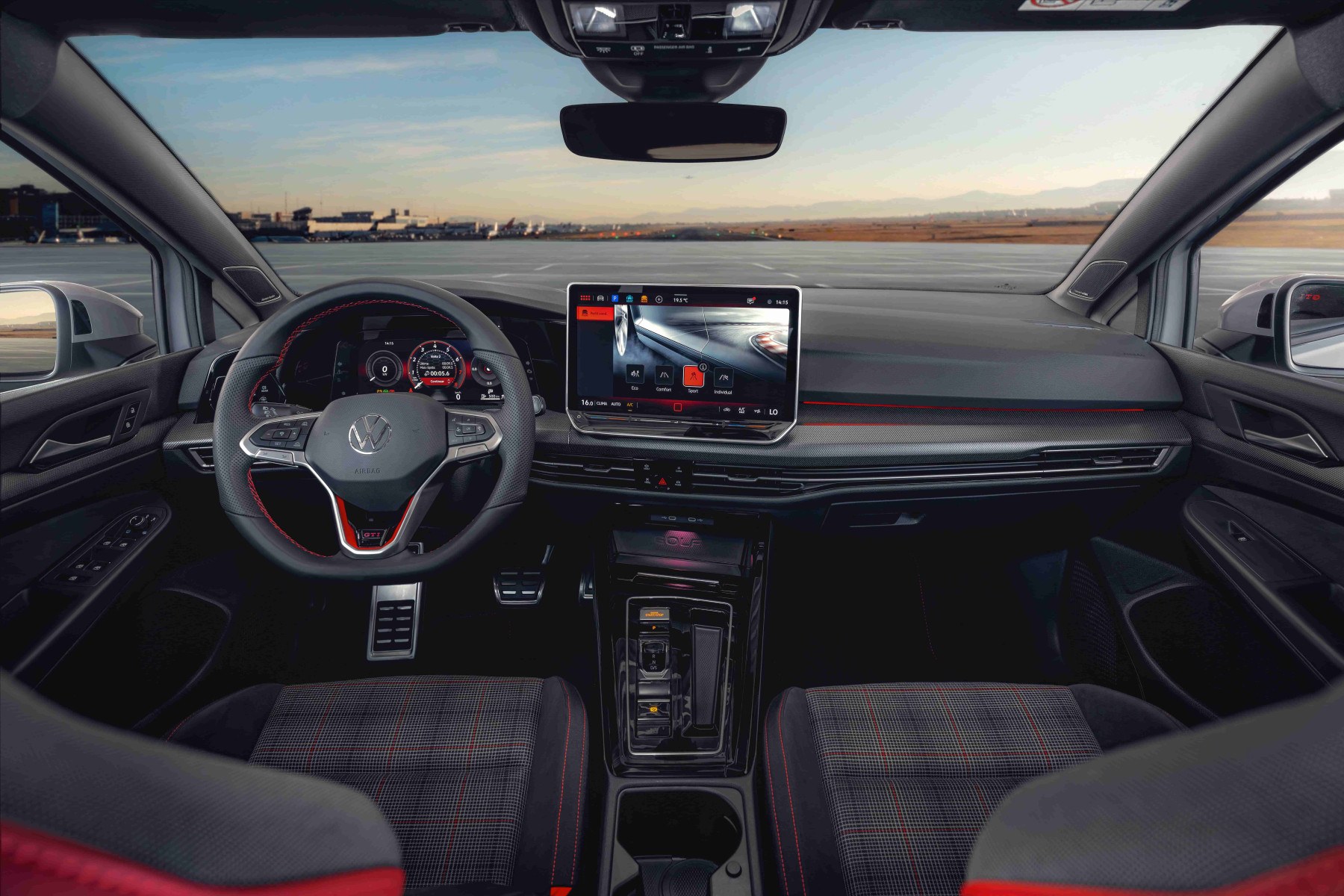 Interior do Volkswagen Golf GTI 2026 