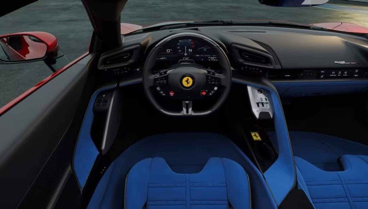 Ferrari 849 Testarossa tem interior pensado para condutor