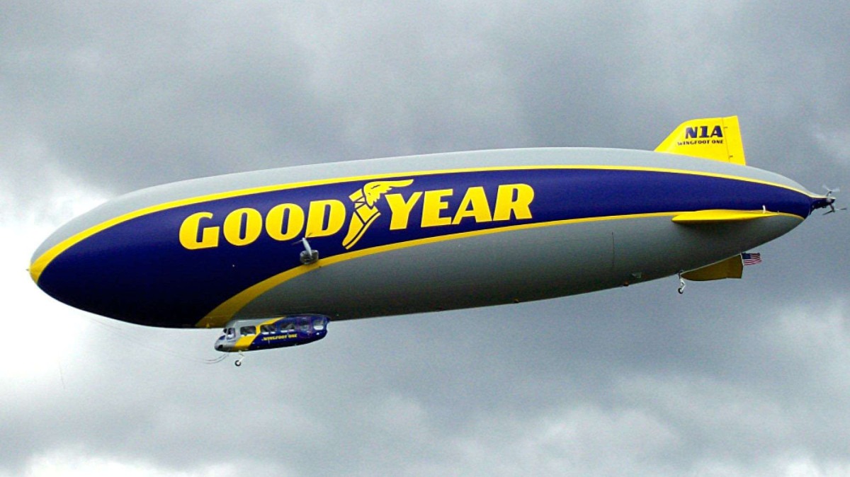 O tradicional dirigível da Goodyear