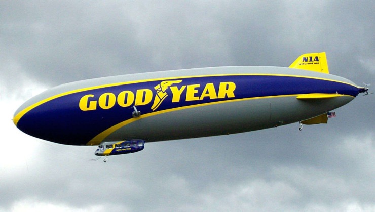O tradicional dirigível da Goodyear -  (crédito: Goodyear/Divulgação)