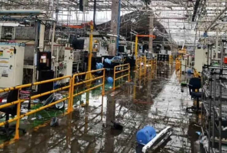 Interior da fábrica da Toyota em Porto Feliz (SP)