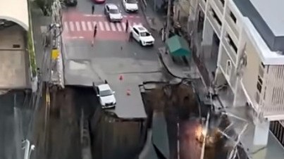 Vídeo: Toyota Hilux escapa de tragédia após rua desabar na Tailândia