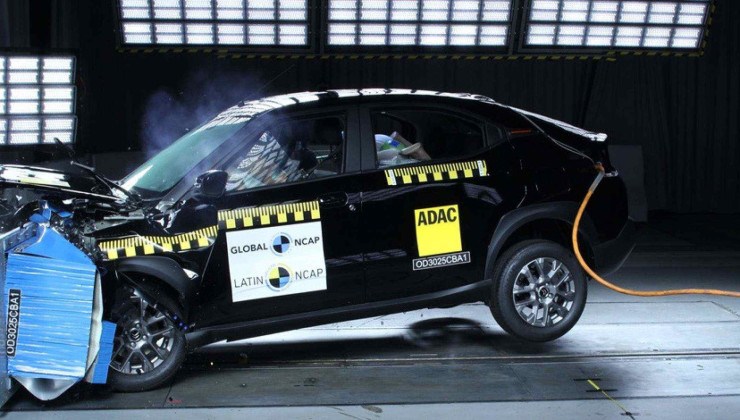 Citroen Basalt tirou zero estrela no teste de colisão Latin NCAP -  (crédito: Reprodução/Latin NCAP)