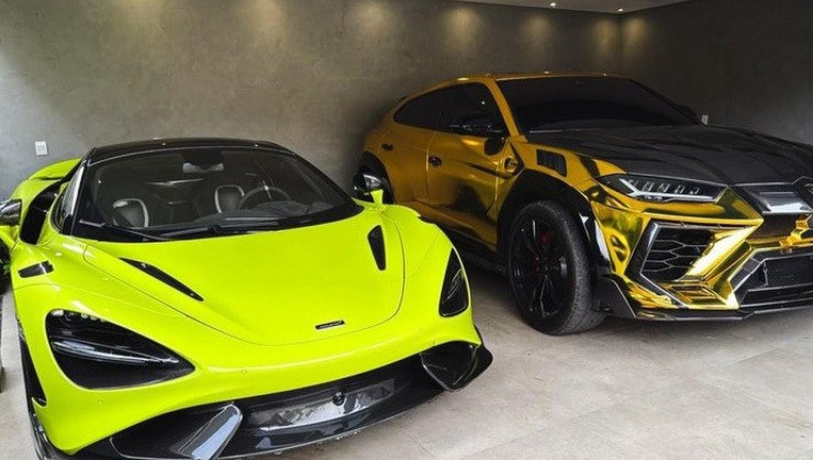 McLaren 765 LT Spider amarela apreendida pela Polícia Federal -  (crédito: Reprodução/Polícia Federal)