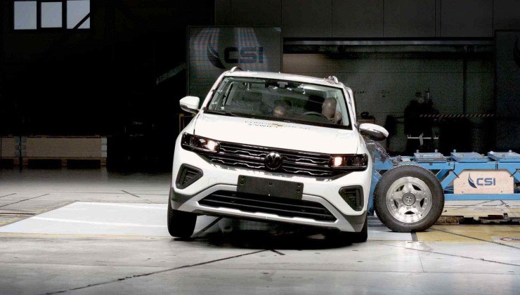 Volkswagen T-Cross no Euro NCAP 2025 -  (crédito: Divulgação/Euro NCAP)