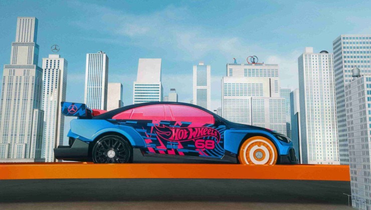 Mercedes-Benz CLA criado em escala real em parceria com a Hot Wheels -  (crédito: Divulgação)
