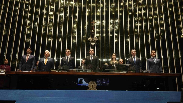 Cerimônia de homenagem à GM do Brasil no Congresso -  (crédito: Divulgação)